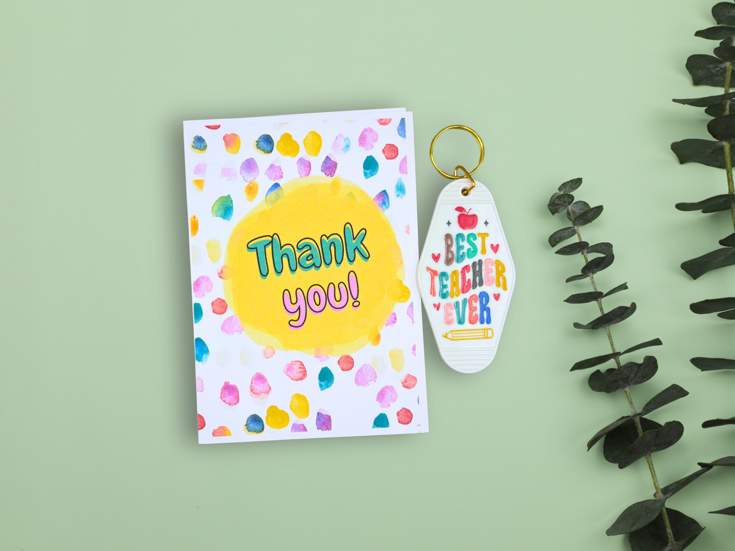 Teacher Gift Set – Keyring & Thank You Card