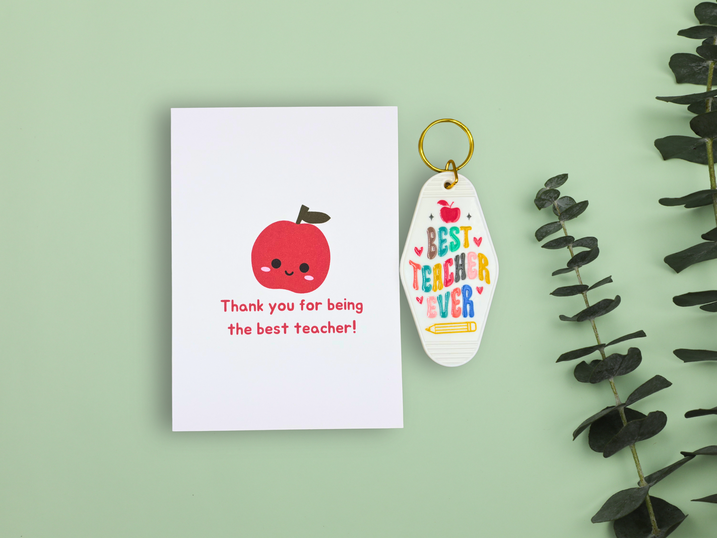 Teacher Gift Set – Keyring & Thank You Card