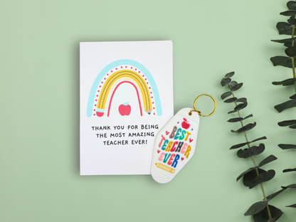 Teacher Gift Set – Keyring & Thank You Card
