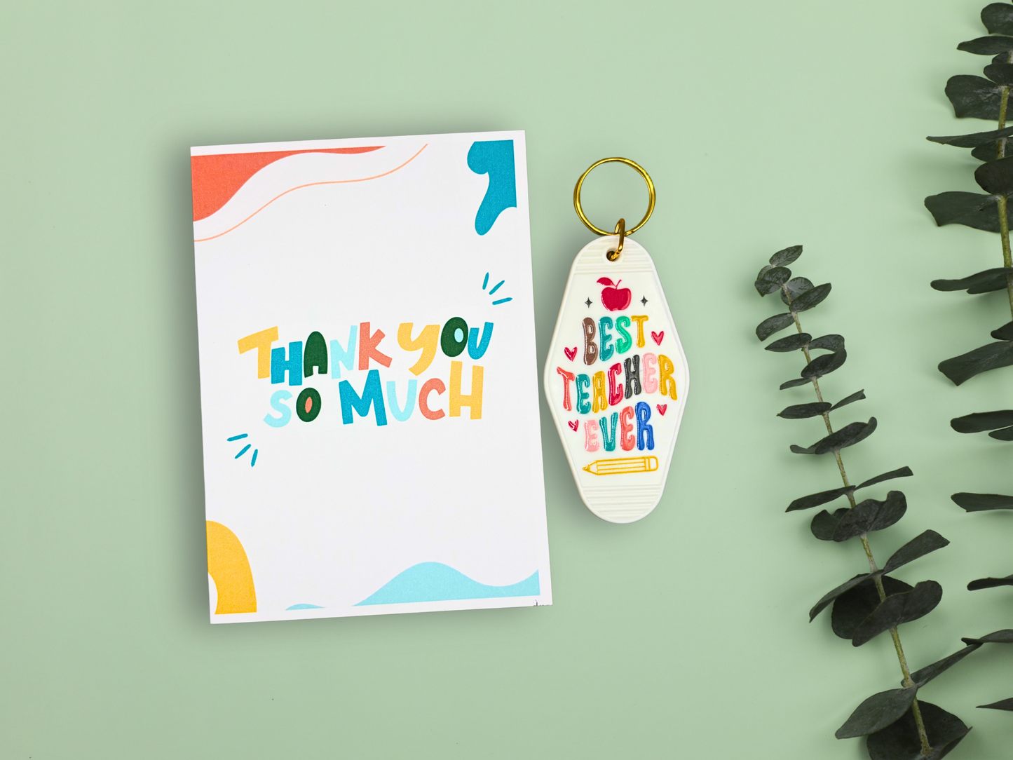 Teacher Gift Set – Keyring & Thank You Card
