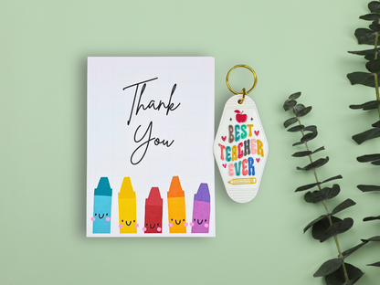 Teacher Gift Set – Keyring & Thank You Card